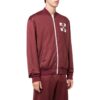 Off-White Men’ s FW22 Arrow Pattern Printing Zipper Casual Jacket Loose Fit Red