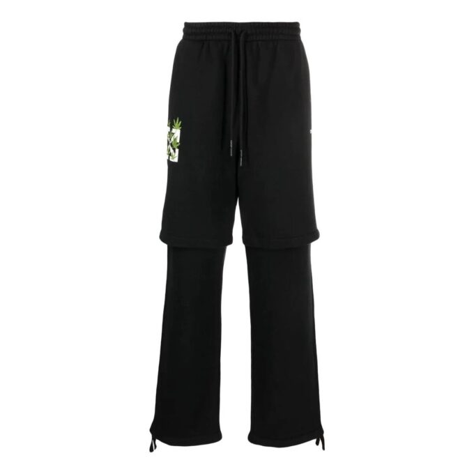 Off-White Men’ s FW22 Arrow Printing Casual Pants/Trousers Black