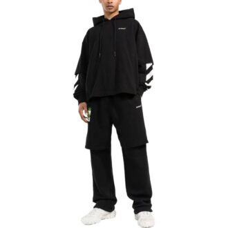 Off-White Men’ s FW22 Arrow Printing Casual Pants/Trousers Black