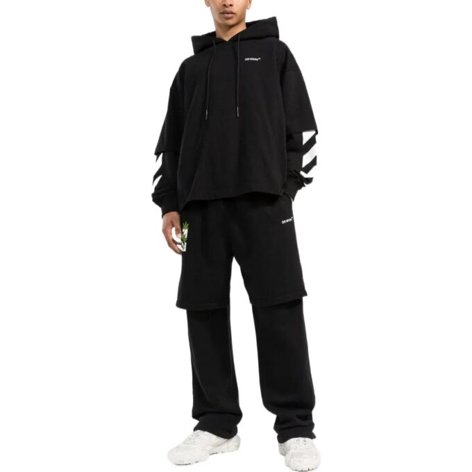 Off-White Men’ s FW22 Arrow Printing Casual Pants/Trousers Black