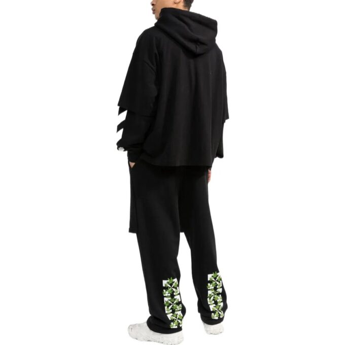 Off-White Men’ s FW22 Arrow Printing Casual Pants/Trousers Black