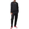 Off-White Men’ s FW22 Asymmetric Splicing Logo Webbing Round Neck Long Sleeves Black