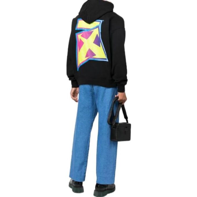 Off-White Men’ s FW22 Back Arrow Printing Long Sleeves Loose Fit Autumn Black