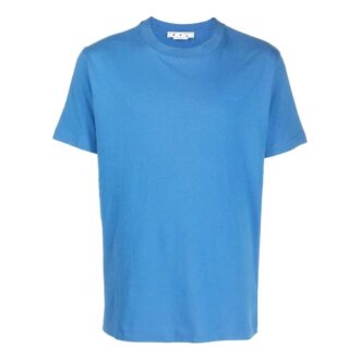 Off-White Men’ s FW22 Back Large Logo Printing Round Neck Short Sleeve Blue T-Shirt