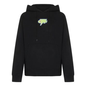 Off-White Men’ s FW22 Back Logo Printing Hooded Long Sleeves Ordinary Version Black