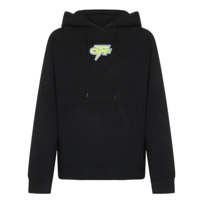 Off-White Men’ s FW22 Back Logo Printing Hooded Long Sleeves Ordinary Version Black