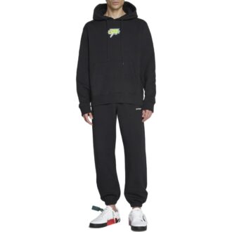 Off-White Men’ s FW22 Back Logo Printing Hooded Long Sleeves Ordinary Version Black