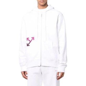 Off-White Men’ s FW22 Back Logo Printing Long Sleeves Jacket Loose Fit White