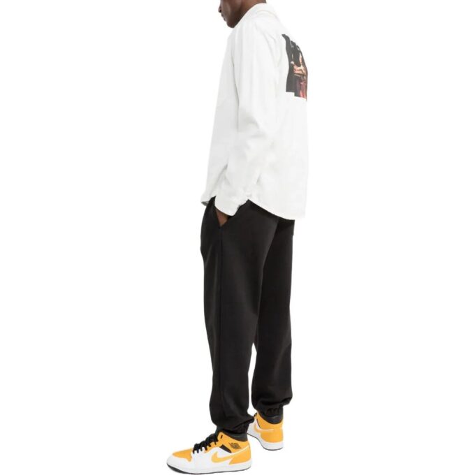 Off-White Men’ s FW22 Back Pattern Printing Single Breasted Denim Loose Fit White Shirt