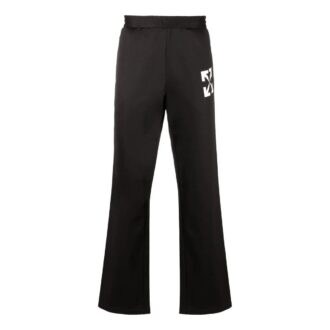 Off-White Men’ s FW22 Casual Arrow Pattern Sports Pants/Trousers/Joggers Black