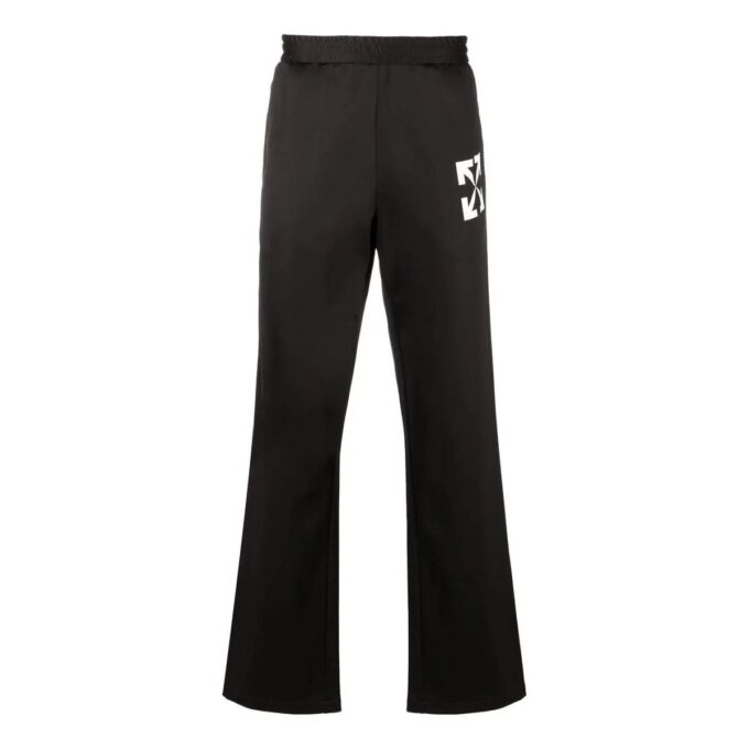 Off-White Men’ s FW22 Casual Arrow Pattern Sports Pants/Trousers/Joggers Black