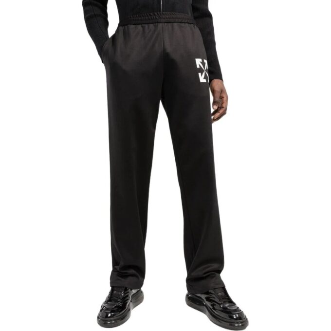 Off-White Men’ s FW22 Casual Arrow Pattern Sports Pants/Trousers/Joggers Black