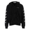 Off-White Men’ s FW22 Chain Logo Printing Zipper Loose Fit Autumn Black