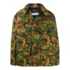 Off-White Men’ s FW22 Classic Military Camouflage Pattern Jacket Green