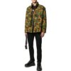 Off-White Men’ s FW22 Classic Military Camouflage Pattern Jacket Green