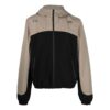 Off-White Men’ s FW22 Contrasting Colors Arrow Printing Zipper Hooded Jacket Loose Fit Black Gray