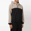 Off-White Men’ s FW22 Contrasting Colors Arrow Printing Zipper Hooded Jacket Loose Fit Black Gray