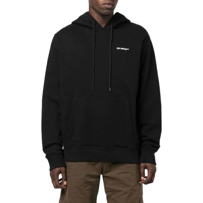 Off-White Men’ s FW22 Diagonal Stripes Printing Long Sleeves Black