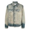 Off-White Men’ s FW22 Distress Denim Version Gray Jacket