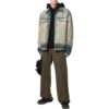 Off-White Men’ s FW22 Distress Denim Version Gray Jacket