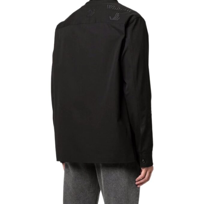 Off-White Men’ s FW22 Logo Embroidered Long Sleeves Jacket Black