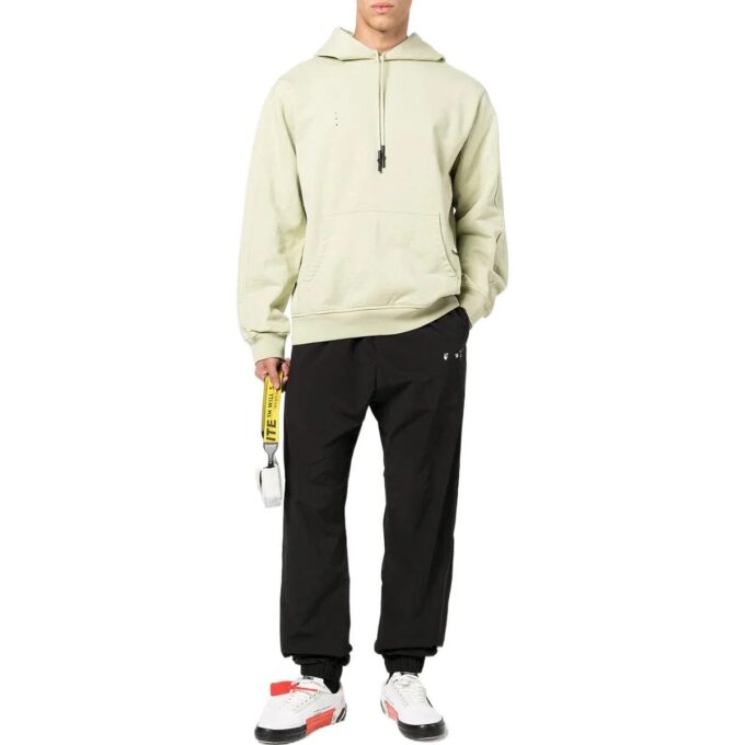 Off-White Men’ s FW22 Logo Printing Bundle Feet Sports Pants/Trousers/Joggers Black