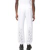 Off-White Men’ s FW22 Logo Printing Bundle Feet Sports Pants/Trousers/Joggers Version White