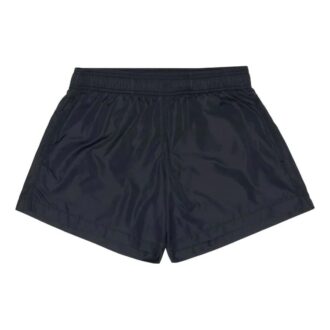 Off-White Men’ s FW22 Logo Printing Elastic Waistband Straight Casual Shorts Version Black