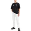 Off-White Men’ s FW22 Logo Printing Round Neck Short Sleeve Black T-Shirt