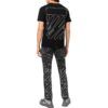 Off-White Men’ s FW22 Logo Stripe Round Neck Short Sleeve Black T-Shirt