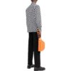 Off-White Men’ s FW22 Plaid Long Sleeves Version Black White Shirt