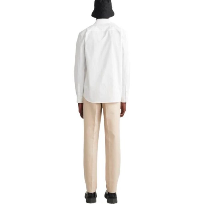 Off-White Men’ s FW22 Pocket Diagonal Stripes Printing Long Sleeves White Shirt