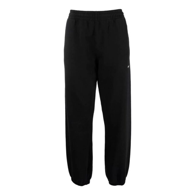 Off-White Men’ s FW22 Rear Logo Printing Casual Bundle Feet Sports Pants/Trousers/Joggers Version Black