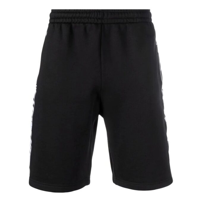 Off-White Men’ s FW22 Side Logo Elastic Waistband Sports Ordinary Version Black Shorts