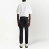 Off-White Men’ s FW22 Solid Color Alphabet Printing Straight-Leg Casual Trousers Ordinary Version Black