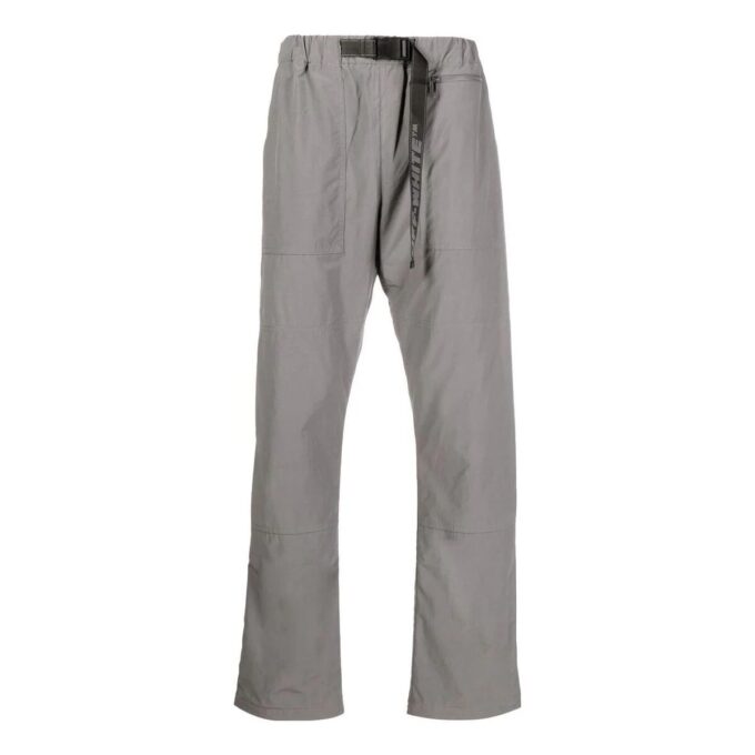 Off-White Men’ s FW22 Solid Color Belt Casual Long Pants/Trousers Gray