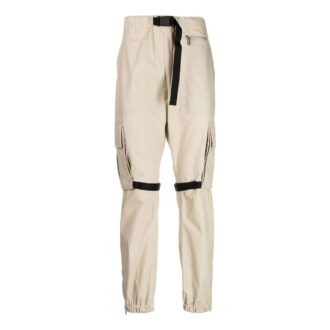 Off-White Men’ s FW22 Solid Color Big Pocket Lacing Casual Pants/Trousers Version Beige