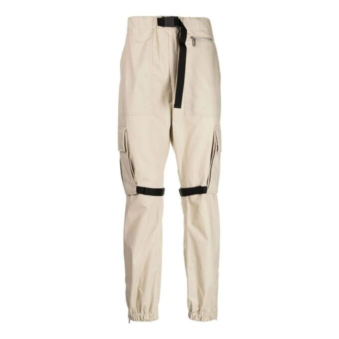 Off-White Men’ s FW22 Solid Color Big Pocket Lacing Casual Pants/Trousers Version Beige