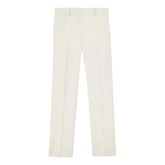 Off-White Men’ s FW22 Solid Color Buckle Belt Straight Casual Pants/Trousers White