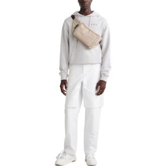 Off-White Men’ s FW22 Solid Color Casual Pants/Trousers Loose Fit White