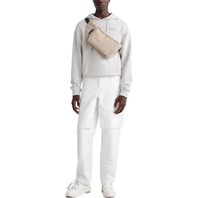 Off-White Men’ s FW22 Solid Color Casual Pants/Trousers Loose Fit White