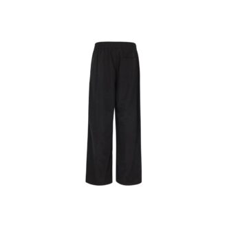 Off-White Men’ s FW22 Solid Color Elastic Waistband Straight-Leg Casual Pants/Trousers Loose Fit Black