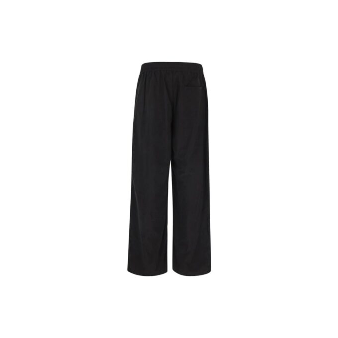 Off-White Men’ s FW22 Solid Color Elastic Waistband Straight-Leg Casual Pants/Trousers Loose Fit Black