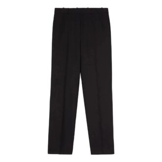 Off-White Men’ s FW22 Solid Color High Waist Straight Casual Pants/Trousers Version Black