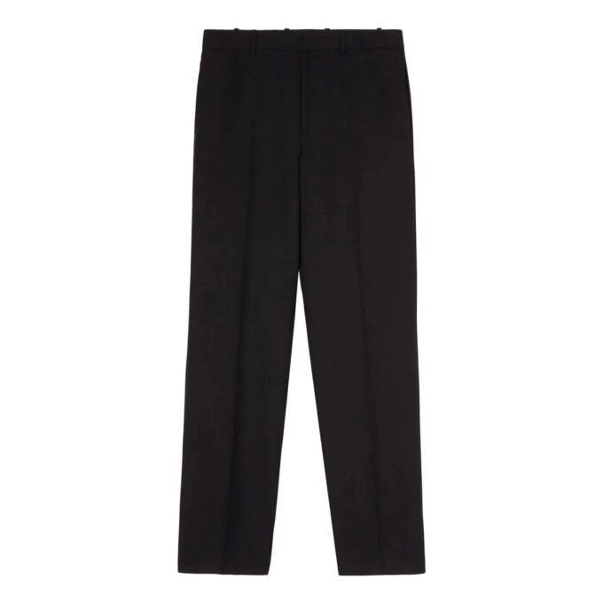 Off-White Men’ s FW22 Solid Color High Waist Straight Casual Pants/Trousers Version Black