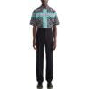 Off-White Men’ s FW22 Solid Color High Waist Straight Casual Pants/Trousers Version Black