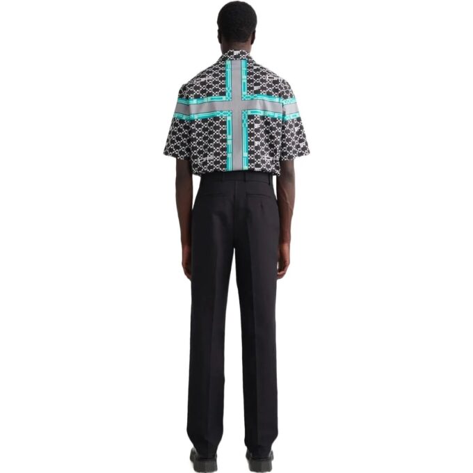 Off-White Men’ s FW22 Solid Color High Waist Straight Casual Pants/Trousers Version Black