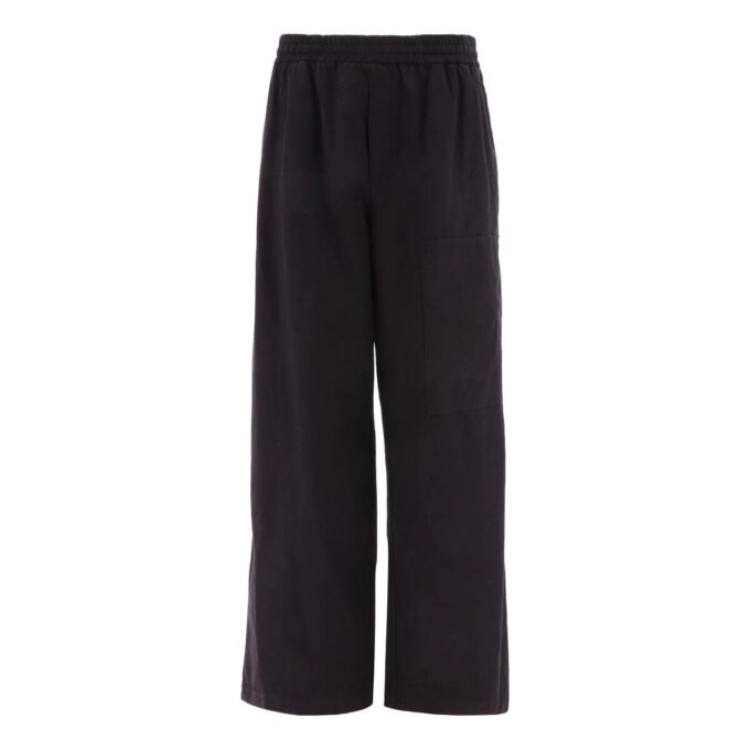 Off-White Men’ s FW22 Solid Color Logo Embroidered Casual Pants/Trousers Loose Fit Black