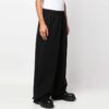 Off-White Men’ s FW22 Solid Color Logo Embroidered Casual Pants/Trousers Loose Fit Black