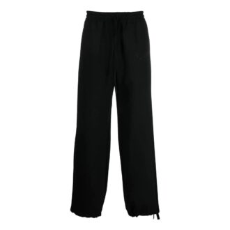 Off-White Men’ s FW22 Solid Color Logo Embroidered Straight Sports Pants/Trousers/Joggers Loose Fit Black